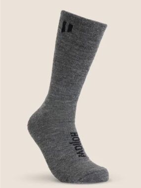 Hollow Grey Crew Socks Light Compression